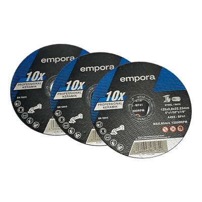 empora Trennscheibe 0,8mm dünn Ø125mm Stahl INOX Edelstahl Metall Flexscheibe 
