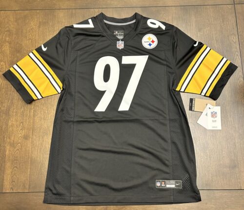 Camiseta deportiva negra de los Pittsburgh Steelers Cameron Heyward #97 de la NFL talla grande - Imagen 1 de 5