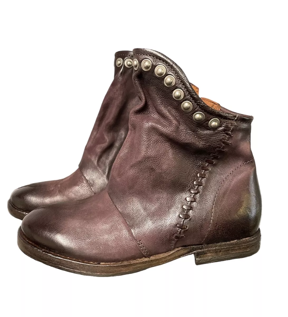 A.S. 98 Tropez Women s Designer Hand Made High Quality Leather Ankle Boots Shoes