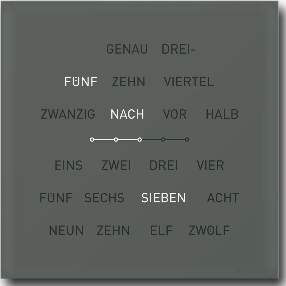 Wortuhr LISA - Anthrazit Metallic - orig. Kellys Finest - Uhr mit Worten - Bild 2 von 4