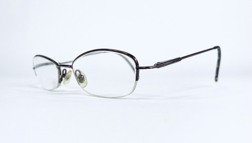 Nine West Half Rim Copper Metal Rectangular Oval Glasses NW355 UJ6 50 19 130