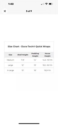 Enveloppes De Repos Cheval Dura-Tech – Mousse Séchage Rapide – Doublure Tekno-Dri – Taille L – Noir