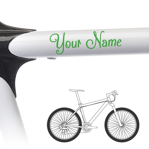 2 x Personalised Name Bike Frame Stickers For Cycle Bicycle - Shack Style - Picture 8 of 18