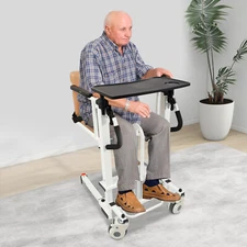 Hydraulic Lift Chair With Table Lift Transfer Chair, Patient Lift Wheelchair