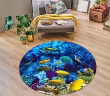 3D Cute Yellow Fish NBC495241 Animal Game Rug Mat Elegant Photo Carpet Mat Romy