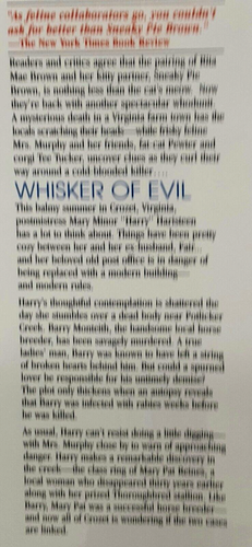 Whisker of Evil: A Mrs. Murphy Mystery by Rita Mae Brown 2004 illustrated HC DJ - Picture 14 of 17