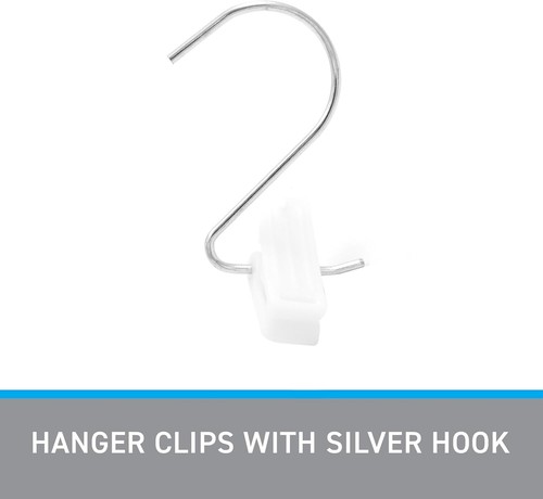 Hanger Clips with Silver Hook Pack of 20 Shoes Scarved Housewares Accessories - Picture 5 of 9