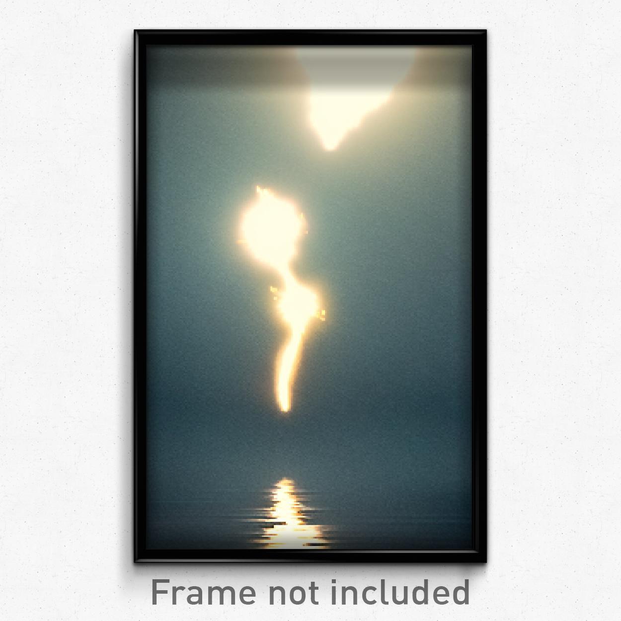 8-Bit Psychedelic Pixel Art Poster - Flickering Shoals Trippy Gamer Print