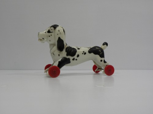 Rare~ Vintage E. Rosen Tico Toys Valentine Dog on Wheels 1940s-50s - Picture 2 of 8