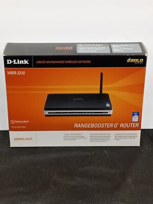 D LINK WBR 2310 ROUTER - 4 PORT Wireless Ethernet Rangebooster Internet LAN WAN