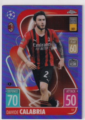 Topps Match Attax Chrome CL 21/22 Nr 121 Davide Calabria Purple Parallel 105/299