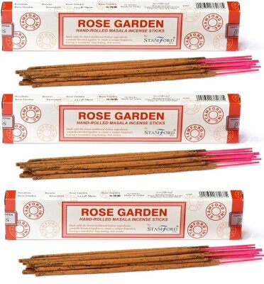 STAMFORD Räucherstäbchen DHOOP MASALA STICKS Insence Duft PATCHOULI WOODS - 3er Pack