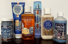 Bath  Body Works 6 SANTA'S BLUEBERRY SHORTBREAD Mist Lotion Shower Body Cream