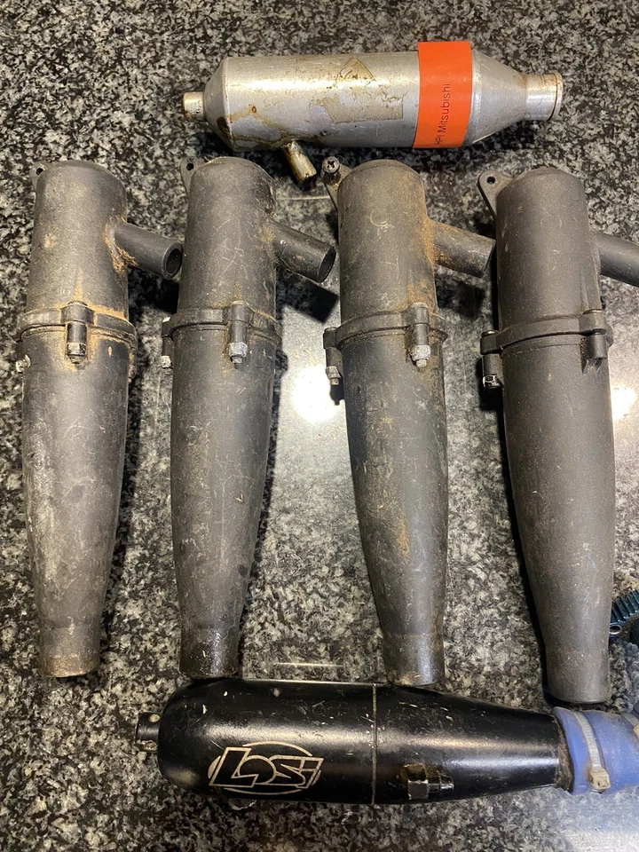 (6) HPI Savage X 4.6 Pipe Plastic .25 / Losi Metal Pipe , Exhaust - Image 2 of 3