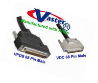 Vaster 20367-10, Scsi-5 (vhdci) 0.8mm Male To Scsi-3 (hpdb68) 68-pin Male Cable, Vaster 20367-10, Scsi-5 (vhdci) 0.8mm Male To Scsi-3 (hpdb68) 68-pin Male Cable,