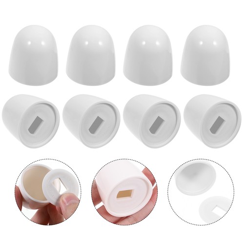 8 Pcs Toilet Seat Bands Bolt Caps Tall Screw Decorative Cover Bowl