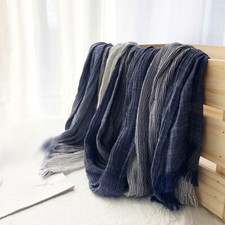 Fashion Gradient Cotton Scarves Long Shawls Head Wraps Muslim Headscarf Hijab