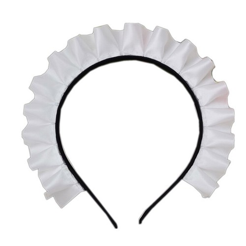 Women Wide Headband White Maid Headpiece Cartoon Cosplay Headdress - Picture 10 of 10