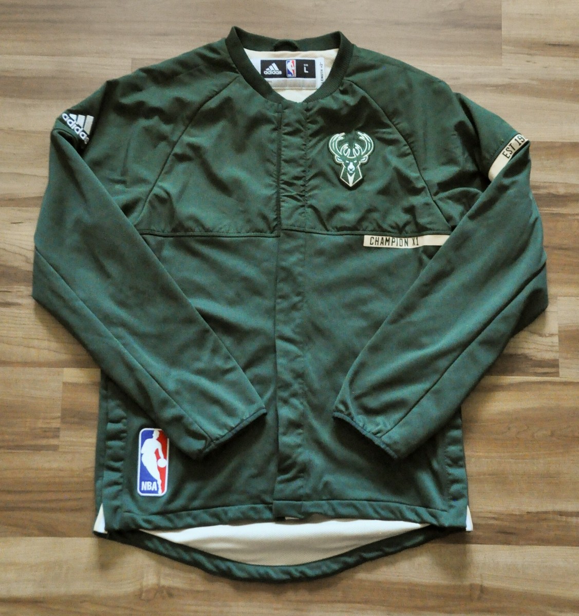 Milwaukee Bucks Adidas Jacket Warmup On-Court 16/17 Pro Cut NBA