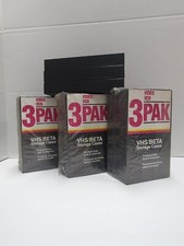 VHS Tape Storage Plastic Case Black 9 NEW Sealed 3 NEW Unsealed Total Of 12
