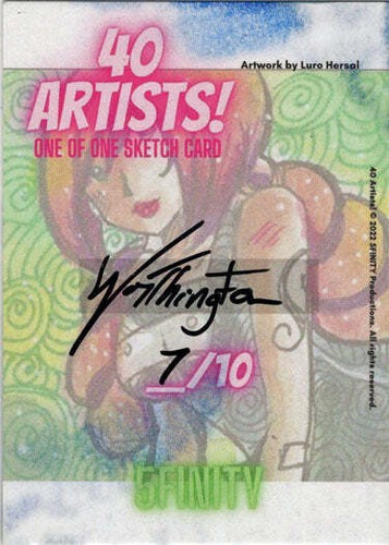 5finity 2022 40 Artists! Sketch Card Jason Worthington - Picture 2 of 2