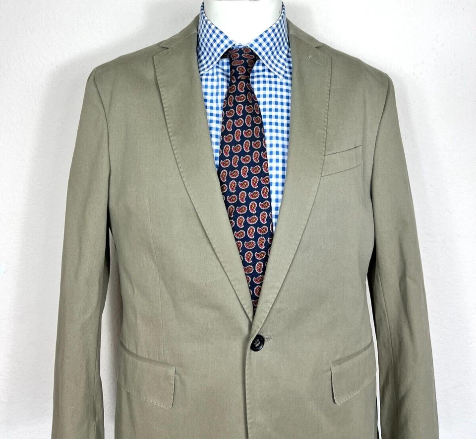 Chaqueta Abrigo Deportivo Banana Republic TESSUTI SONDRIO Tela Algodón Para Hombre 40R Foto 2 de 4