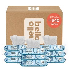 Hello Bello Extra Gentle Unscented Baby Wipes, Plant Based, Made with 99 Water