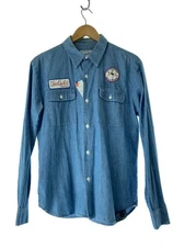 WACKO MARIA Indigo Cotton Long Sleeve Shirt L