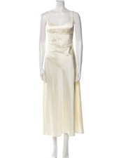Jason Wu Slip Dress XL Satin Ivory Champage Midi Minimalist Bridal Silky Cream