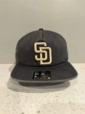 Nike San Diego Padres Hat Pro Cap M/L Washed Navy Blue Swinging Friar MLB NEW