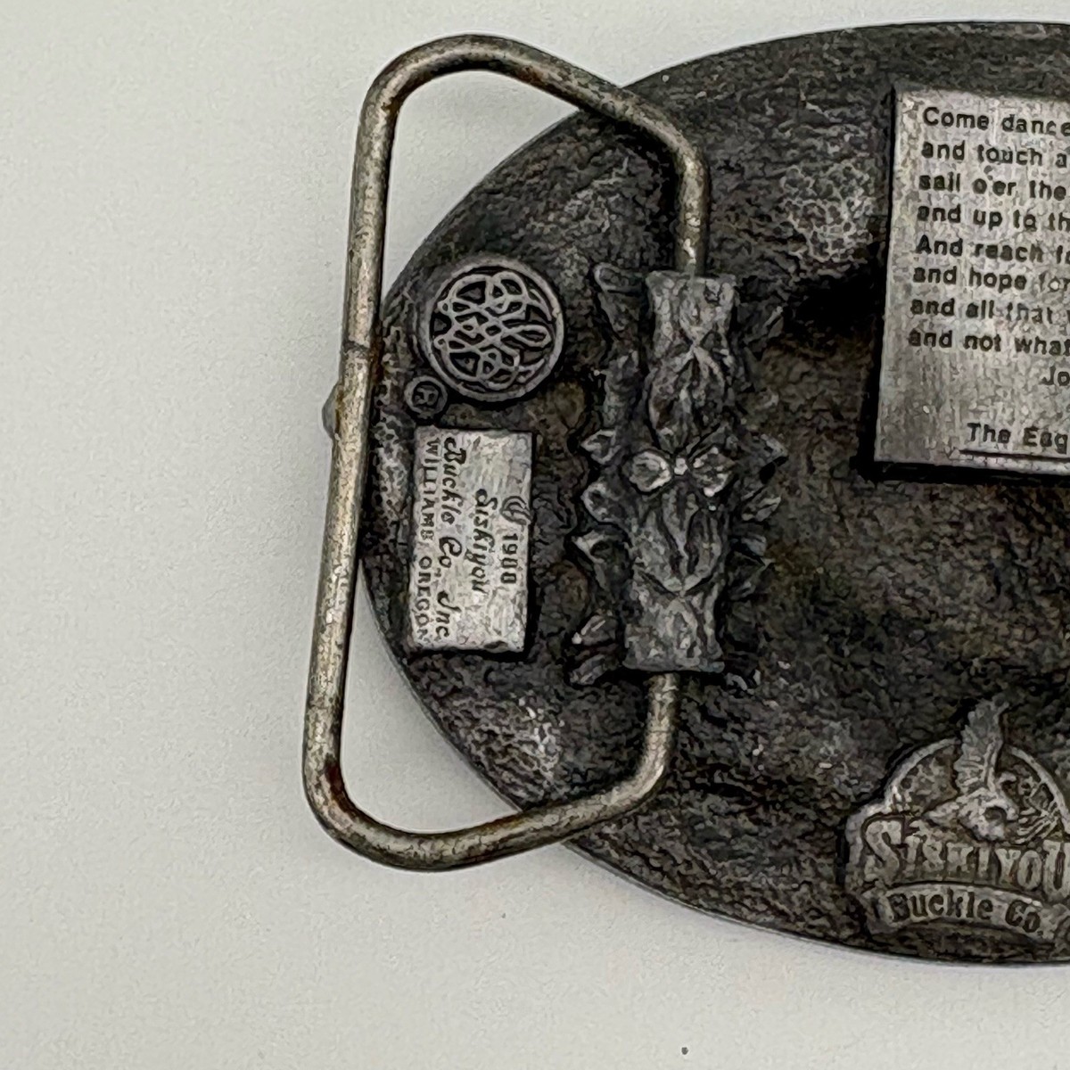 Vintage Pewter Belt Buckle 1988 “Eagle And The Hawk” By 