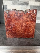 Red Amboyna Burl Bowl Blank, Live Edge.