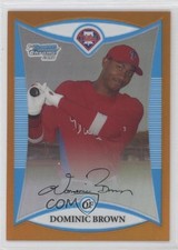 2008 Bowman Chrome Prospects Orange Refractor 25/25 Domonic Brown Dominic 00ma
