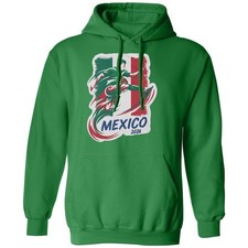 Mexico Flag Graphic - World Sports Fans Tribute Unisex Hooded Sweatshirt