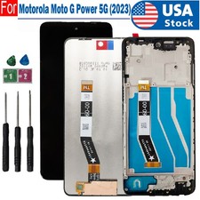 USA For Moto G Power 5G 2023 XT2311DL LCD Display Touch Screen Digitizer Frame