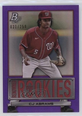 2022 Bowman Platinum Renowned Rookies Purple 31/250 CJ Abrams #RR-19 RC 6o3
