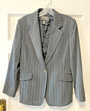 Lafayette 148 new york business blazer medium size 8 women's career gray