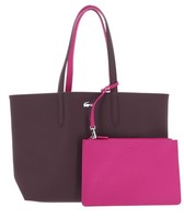 Lacoste Anna Shopping Bag Schultertasche Shopper Tasche Oxalis Rubine Mauve Neu