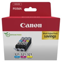 Canon CLI-521 C/M/Y Multipack Originale Druckerpatronen Cyan, Magenta, Gelb