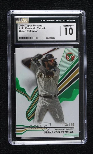 2024 Topps Pristine Green Refractor /150 Fernando Tatis Jr #121 CGC 10 Gem Mint