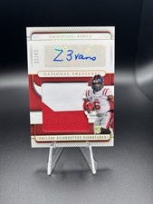 2023 National Treasures College Silhouettes Signatures ZACH EVANS /10 Auto
