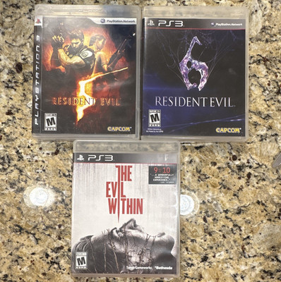 Resident Evil 5 & Resident Evil 6 + The Evil Within PS3 Sony PlayStation 3 CIB