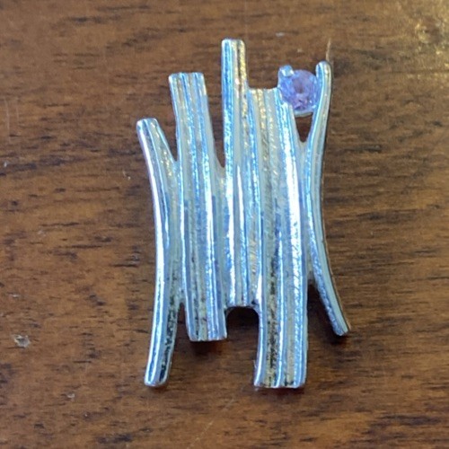 Ola Gorie Sterling Woodwick Pendant With Amethyst