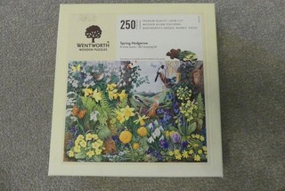 WENTWORTH WOODEN JIGSAW 250 PIECES SPRING HEDGEROW COMPLETE WITH VERY GOOD BOX