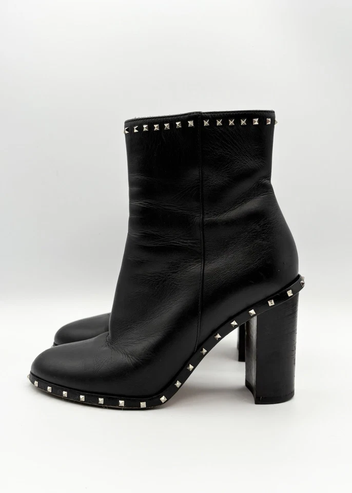 Valentino Garavani Negro Nappa Soul Rockstud Tachuela 90mm Botines Talla EU 36.5 Foto 2 de 4