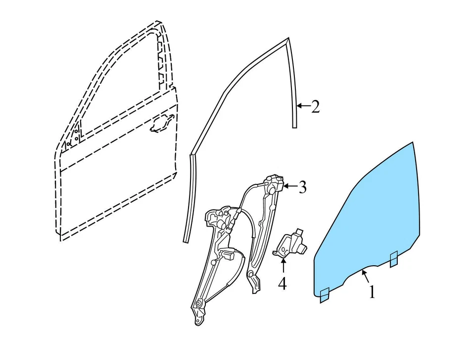 BMW 535D 2014-2016 - cristal ventana puerta delantera derecha 7182110 Foto 2 de 4