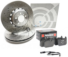 FRONT DRILLED BRAKE DISCS FERODO RACING PADS 380mm FOR BMW M2 M3 M4 2014 -