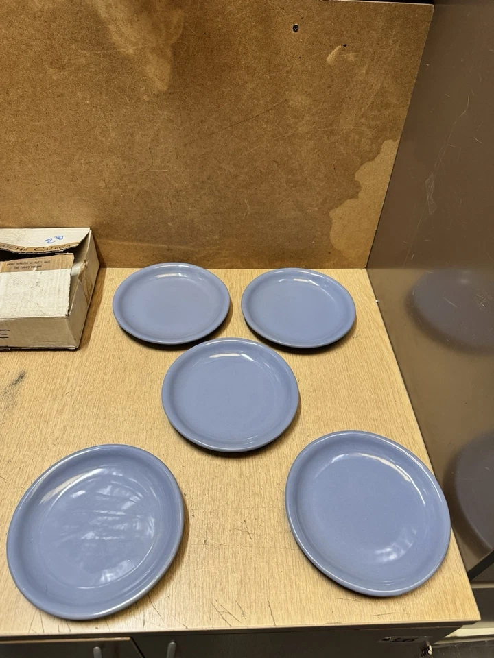 CERAMICA DEL CONCA New Modern Blue Side Plates Italian Made Bread Desert Plates x 5 New Uk Stock