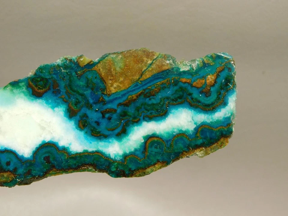 Chrysocolla Malachite Polished Rock Stone Slab Bagdad, Arizona #O13 - Image 4 of 4