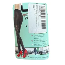 Spanx Black Tights with Diamond Pattern